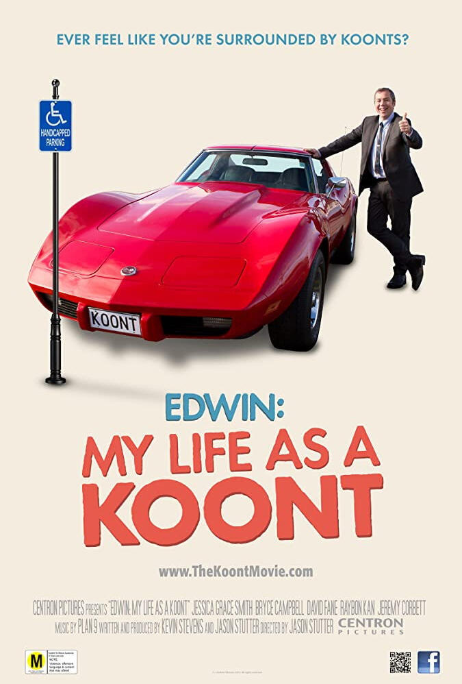 Edwin: My Life as a Koont (2013) The story of Edwin Rouper, a CEO afflicted with "Koontz Syndrome" who heads to Hollywood to assemble a team of stars and raise awareness for Koontz sufferers. Bryce Campbell won Best Actor at the LA Comedy Festival 2013